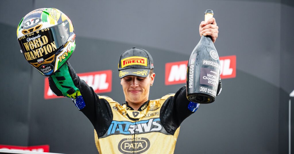 Valencia 2025: Moreira campione Moto2, Pirelli da record