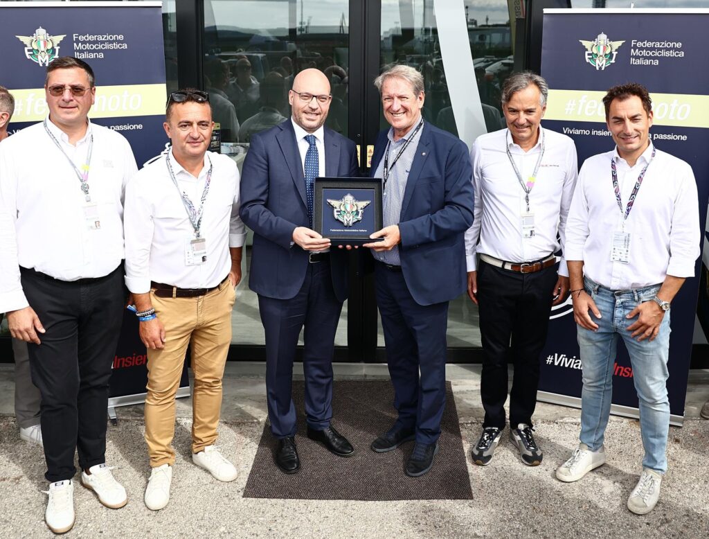 Fontana in visita alla FMI: il GP di Misano diventa vetrina istituzionale