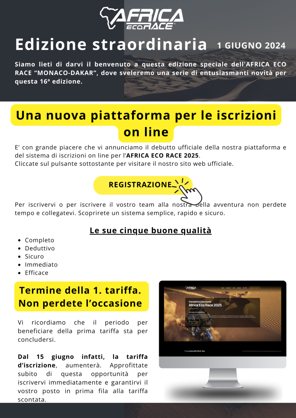 Africa Eco Race Monaco-Dakar, edizione speciale 2025