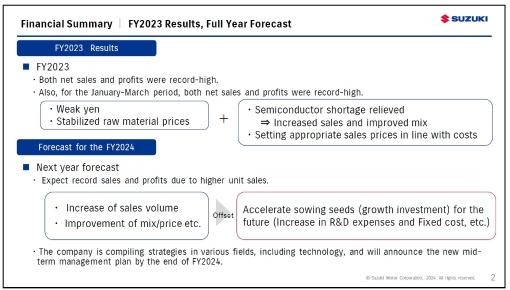 Suzuki chiude l’anno fiscale con vendite e utili da record