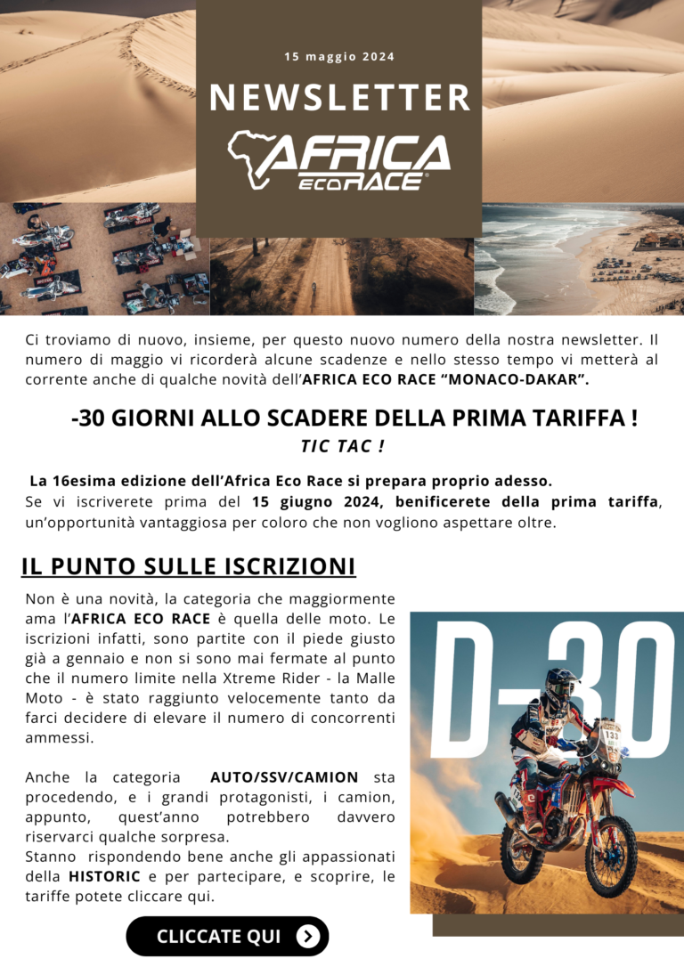 Africa Eco Race 2025, aperte le iscrizioni online