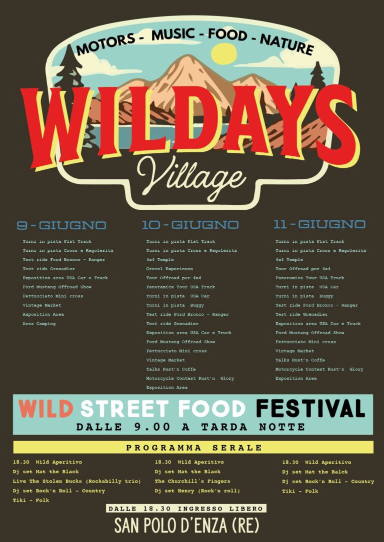 Wildays 2023, tutto pronto per la 7ª edizione a San Polo d’Enza