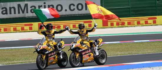 Misano, doppietta Ducati in giallo: Bautista domina Gara 1