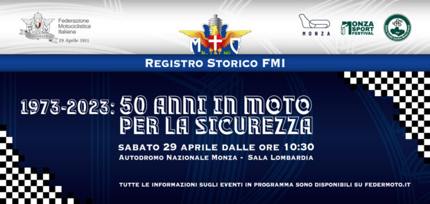 Monza celebra 50 anni di sicurezza in moto con FMI