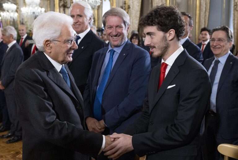 Bagnaia e Ducati ricevuti da Mattarella al Quirinale