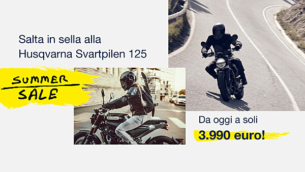 Husqvarna Svartpilen 125 in promo Summer Sale a 3.990 euro