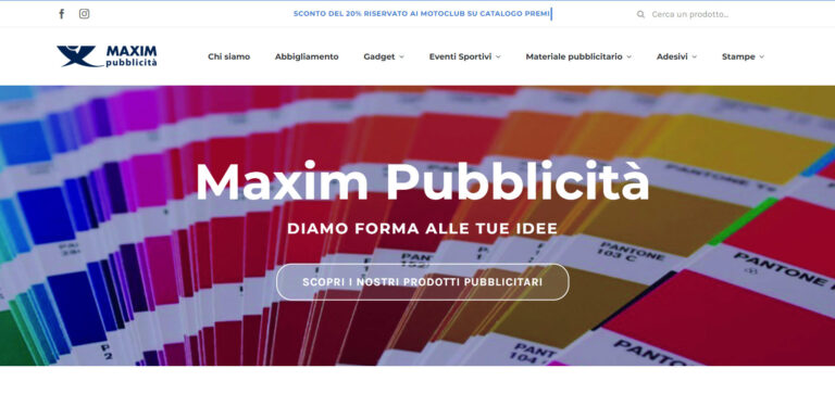 Maxim Pubblicità lancia il nuovo sito con sconto del 10%