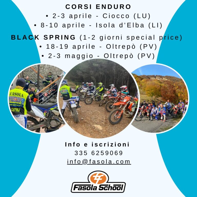 Spring Off-Road: calendario corsi enduro e maxi 2022