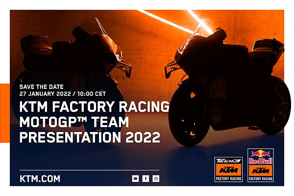 KTM presenta i team MotoGP 2022 in diretta web