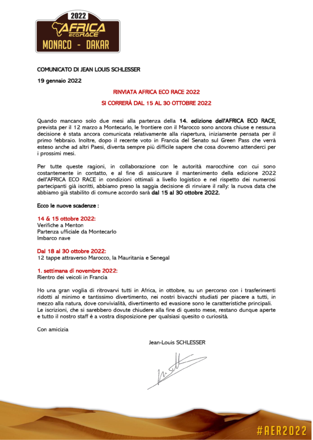 Africa Eco Race, come contattare l’organizzazione