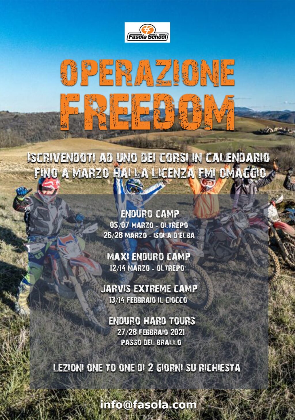 Operazione Freedom 2021: licenza FMI inclusa con i camp off-road
