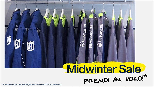 Husqvarna Midwinter Sale: sconti fino al 50% su abbigliamento e accessori
