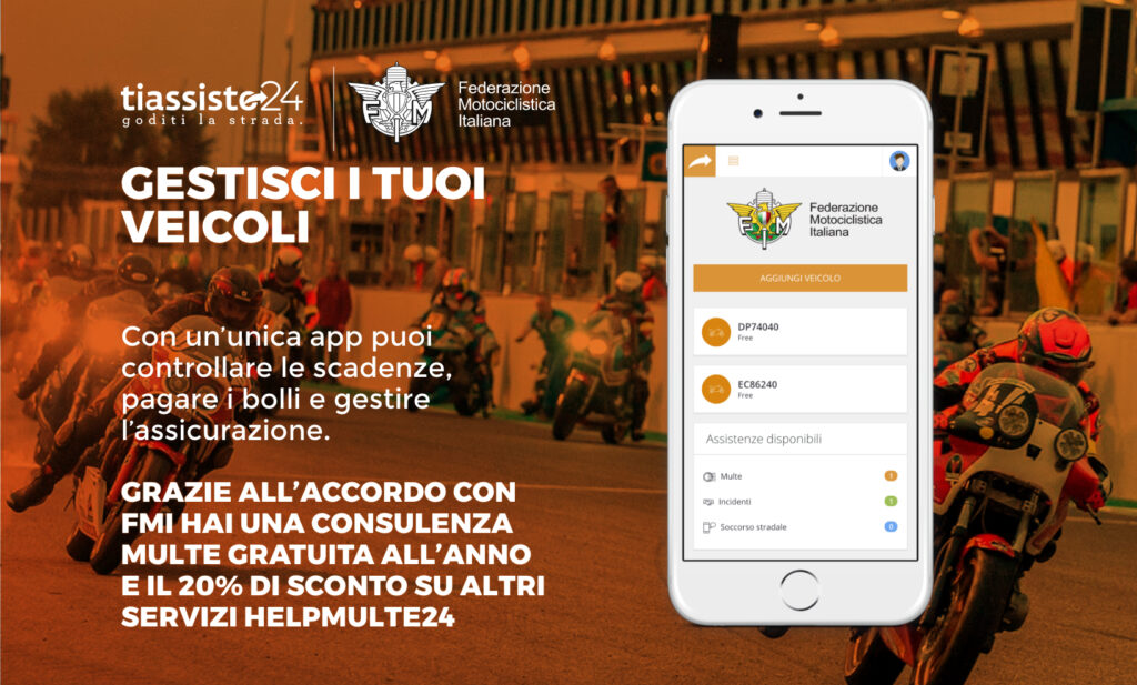 FMI e Tiassisto24, accordo digitale per i servizi ai motociclisti