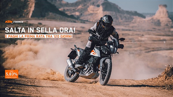 Nuovi finanziamenti KTM: moto subito, prima rata dopo 120 giorni