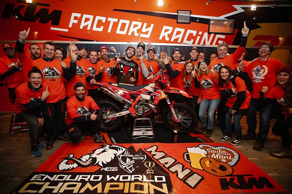 Manuel Lettenbichler è campione del mondo WESS 2019 con KTM
