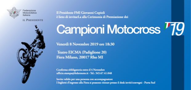 EICMA 2019, al Teatro FMI la premiazione dei campioni MX