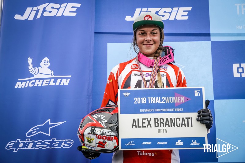 Alex Brancati regina del mondo nella Coppa Trial2 Femminile