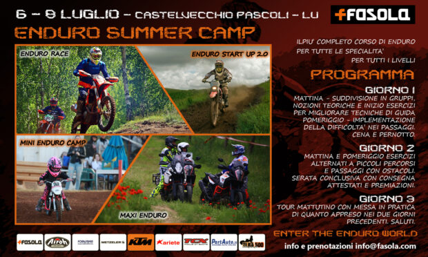 Enduro Camp Fasola al Ciocco, aperto anche ai giovanissimi