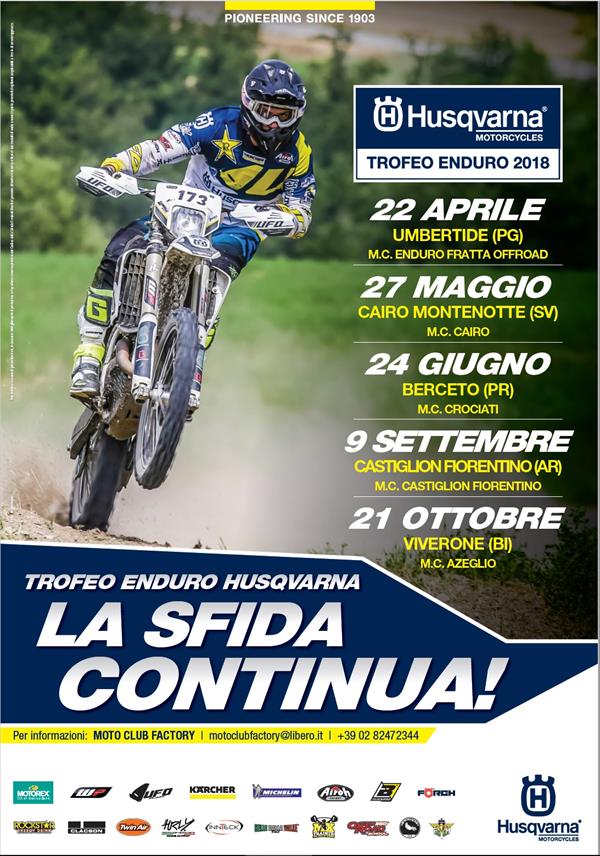 Trofeo Enduro Husqvarna 2018, al via la quinta edizione a Umbertide