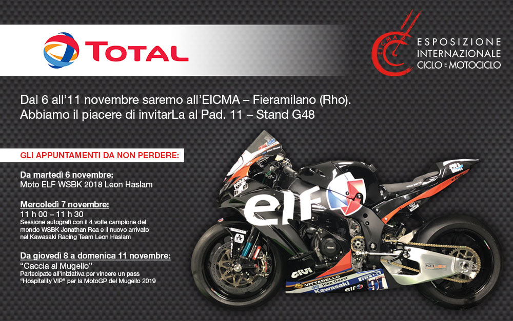 Total Italia porta a EICMA caccia al tesoro e stelle WSBK