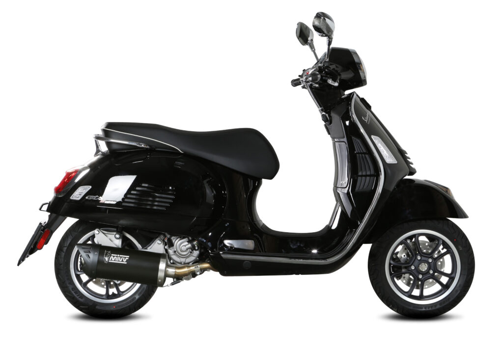 MIVV firma due scarichi black per Vespa GTS 300