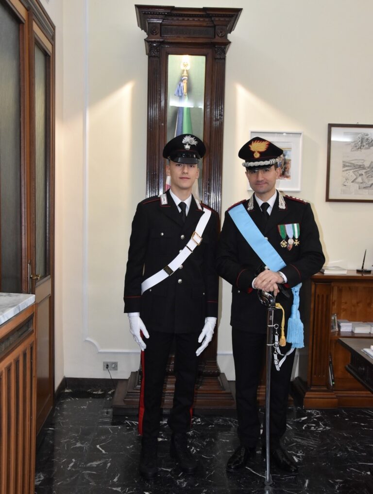 Luca Lunetta entra nel Centro Sportivo dei Carabinieri