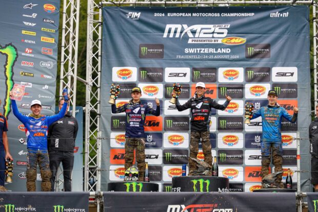 Doppietta azzurra EMX125 a Frauenfeld: Alvisi-Bellei show