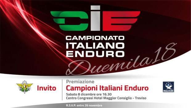 Premiazione Campioni Italiani Enduro 2018 a Treviso