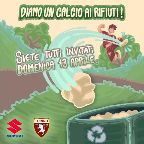 Suzuki e Torino FC ripuliscono il Parco Colonnetti