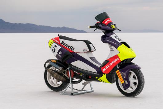 Sei record di velocità a Bonneville per lo scooter Benelli-Malossi con Pirelli