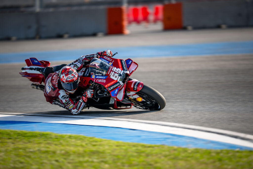 Ducati chiude i test in Thailandia: Márquez e Bagnaia già da podio
