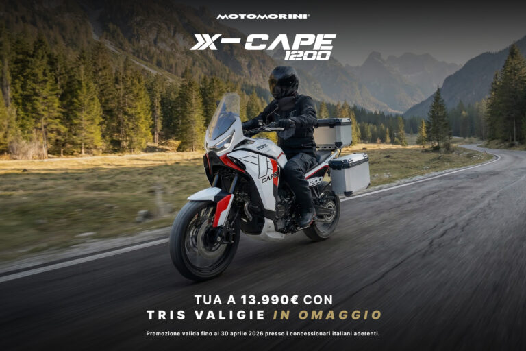 Moto Morini X-Cape 1200 e 700, promozioni fino al 2026