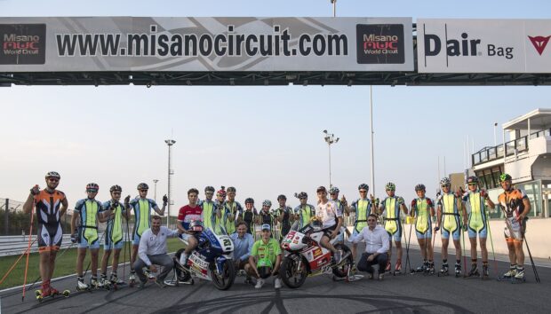 Misano, ski roll sul circuito con i giovani del CIV Moto3