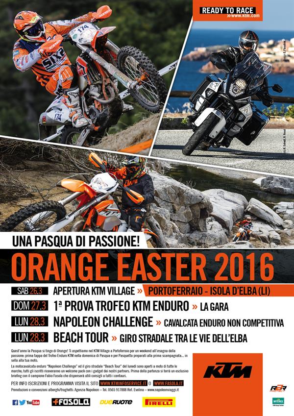 Orange Easter KTM, Pasqua in moto all’Isola d’Elba
