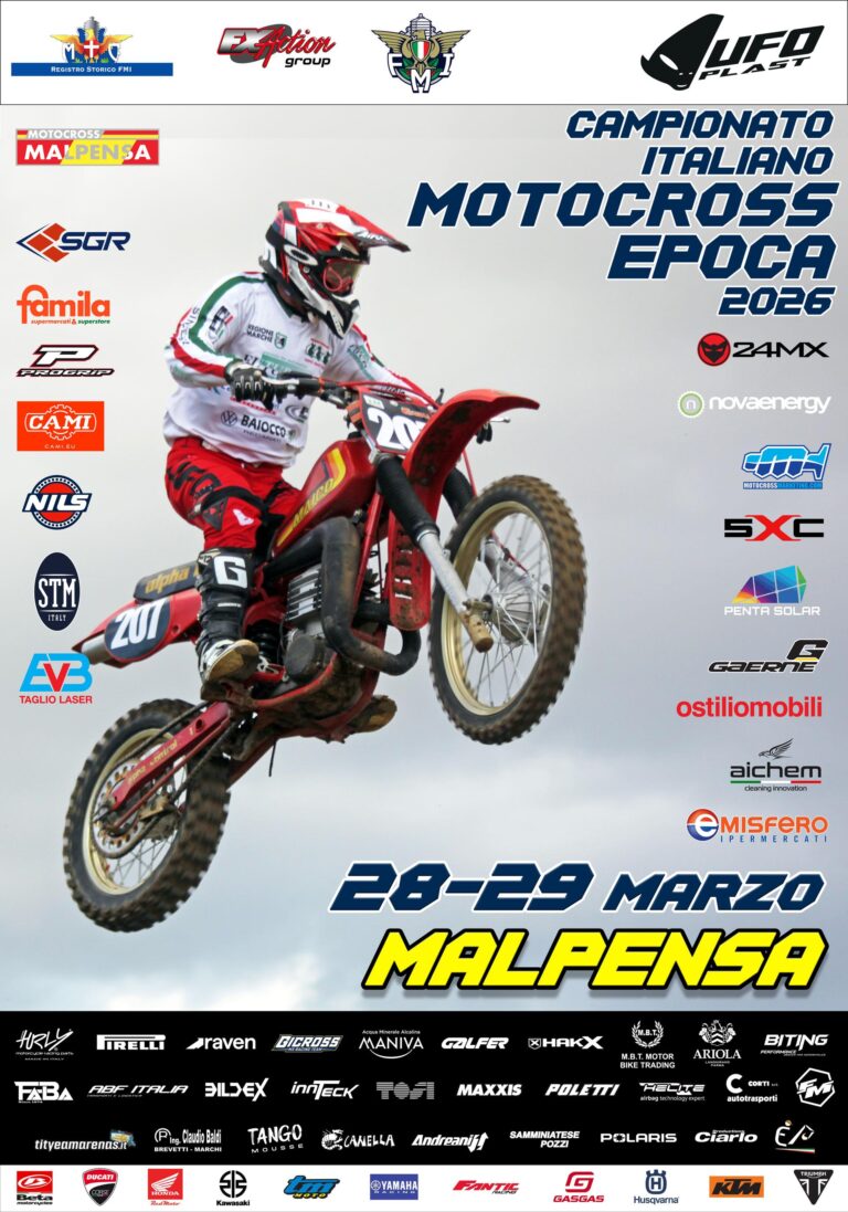 Motocross d’Epoca a Malpensa il 28-29 marzo 2026