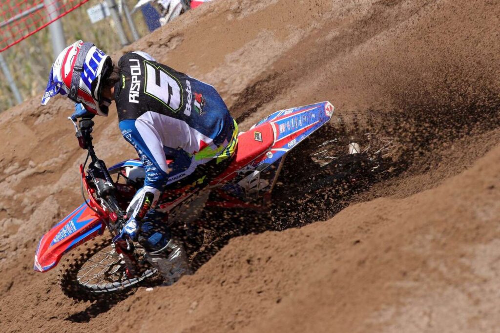 Brando Rispoli pilota EMX250 del Beta MRT Racing Team al GP di Sardegna