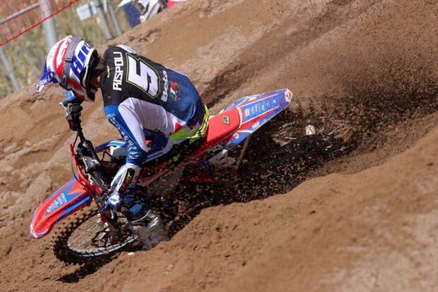 Brando Rispoli pilota EMX250 del Beta MRT Racing Team al GP di Sardegna