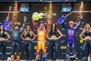 Hunter Lawrence a Nashville, pilota Honda HRC e leader del campionato AMA Supercross 450SX