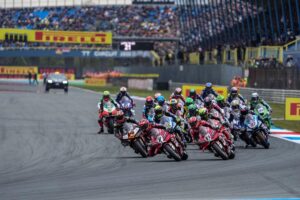 Nicolo Bulega in azione al Round olandese WorldSBK ad Assen