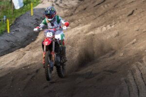 Pilota del team Honda HRC PETRONAS durante le qualifiche MXGP Trentino 2026 a Pietramurata