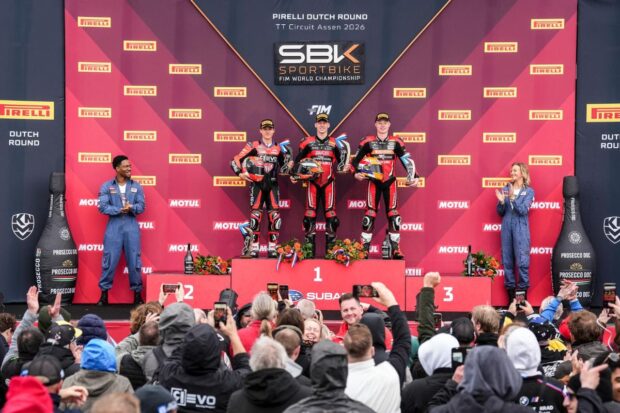 Nicolo Bulega in occasione del dominio Ducati al WorldSBK Assen 2026