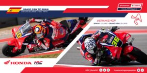 Moto Honda RC213V del team HRC Castrol in pista a Jerez, circuito MotoGP 2026