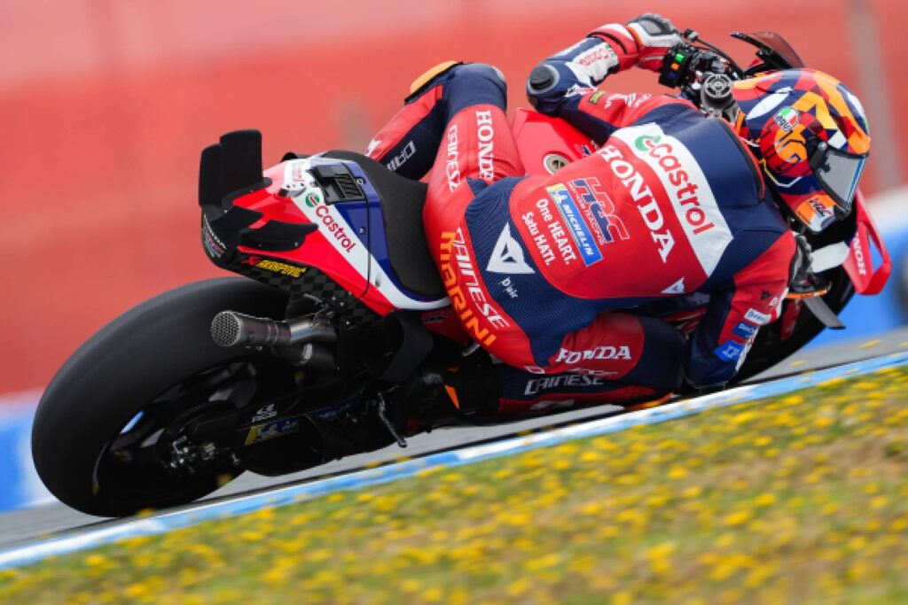 Honda HRC Castrol al Circuito di Jerez durante le prove del venerdì del GP di Spagna