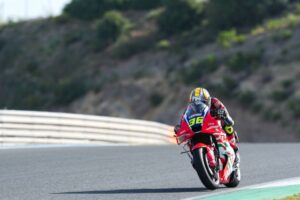 Honda RC213V del team HRC Castrol durante il test MotoGP Jerez 2026 per sviluppo set-up ed elettronica