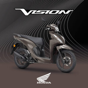 Honda Vision 110 in nuove colorazioni 2026, scooter urbano con pedana piatta e vano sottosella