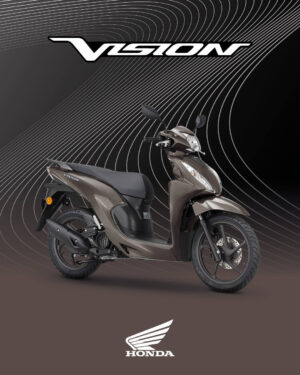 Honda Vision 110 in una delle nuove colorazioni 2026, profilo laterale