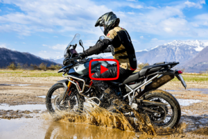 Eleveit X Land ADV E-Dry stivale adventure in pelle cognac con chiusura a leve e fascia superiore