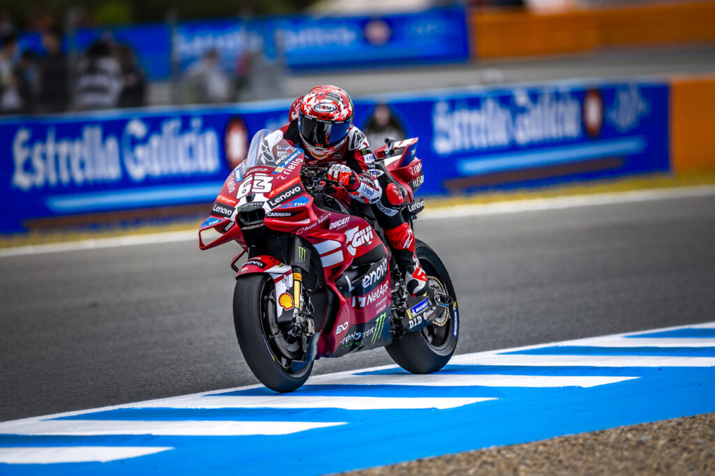 Ducati Lenovo a Jerez con Marc Márquez e Francesco Bagnaia nelle prove libere