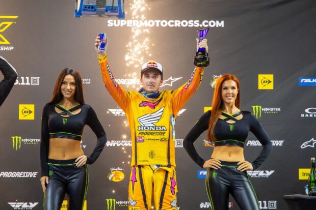 Hunter Lawrence (Honda HRC Progressive) terzo nel round AMA Supercross di St. Louis