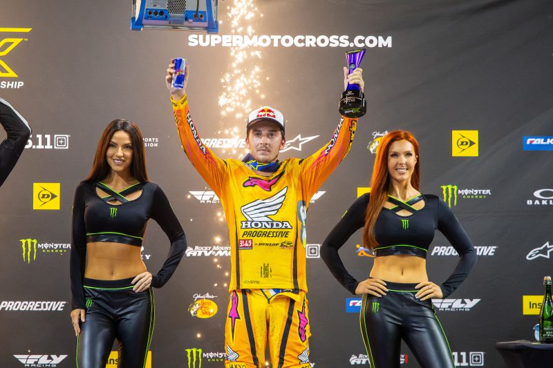Hunter Lawrence (Honda HRC Progressive) terzo nel round AMA Supercross di St. Louis